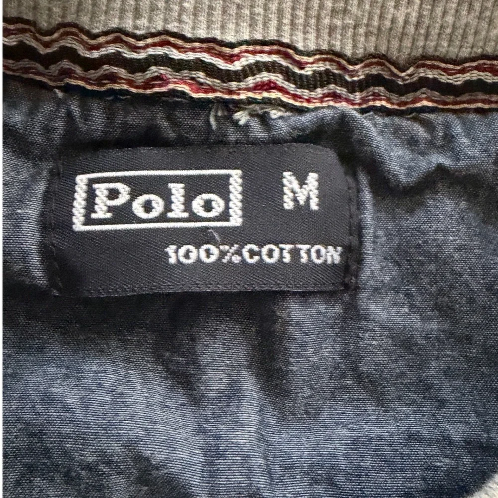 Polo Ralph Lauren Mens Gray Burgundy Colorblock Big Pony Crest Sweatshirt M